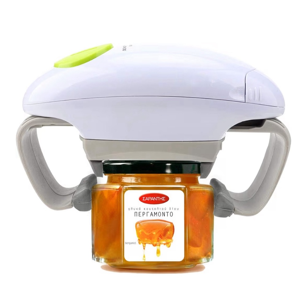 Electric Automatic Jar Opener – Hands-Free Kitchen Gadget (White)